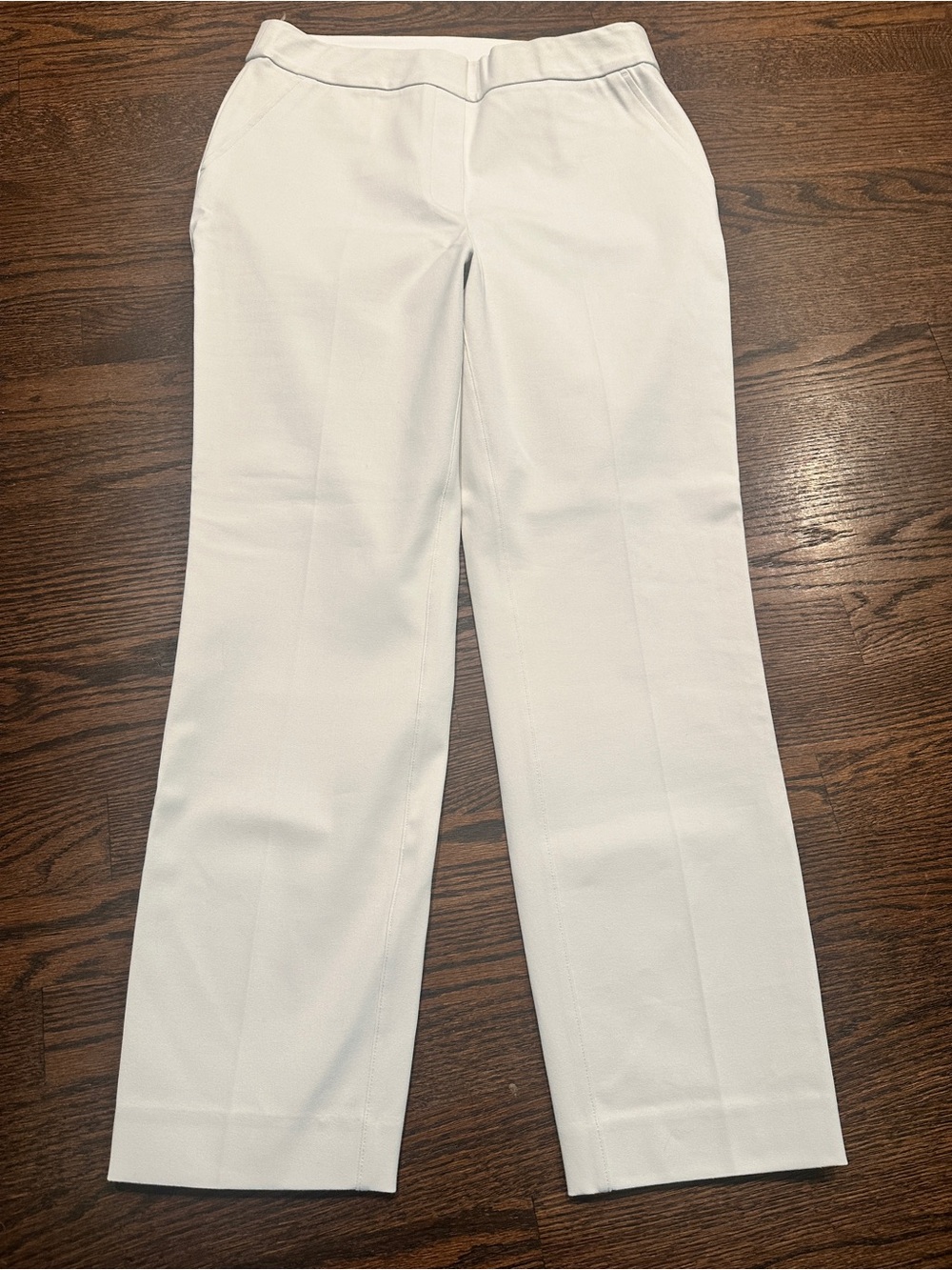SPANX White Womens Slim Straight-Leg Pant Trousers